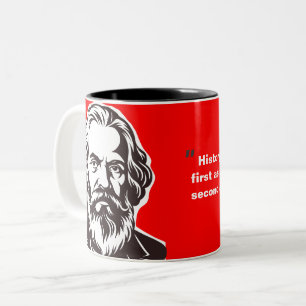 Karl Marx (Oprichter van het Marxisme) cadeau Tweekleurige Koffiemok