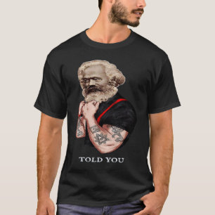 Karl Marx Pop Art Revolution Rocks Tattoo Vintage T-shirt
