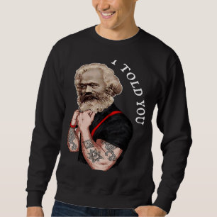 Karl Marx Pop Kunst Portretretrevolutie Tatoo Vint Trui