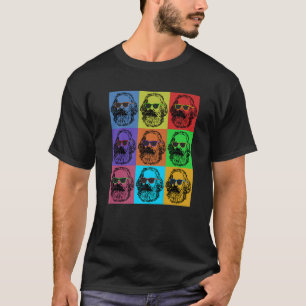 Karl Marx Pop Revolution Filosoof leraar T-shirt