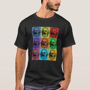 Karl Marx Pop Revolution Filosoof leraar T-shirt