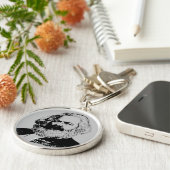 Karl Marx Porteclés rond premium - grand Sleutelhanger (Zijkant)