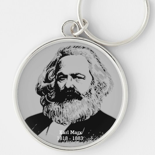 Karl Marx Porteclés rond premium - grand Sleutelhanger (Voorkant)
