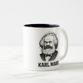 Karl Marx Portret ontwerp Tweekleurige Koffiemok