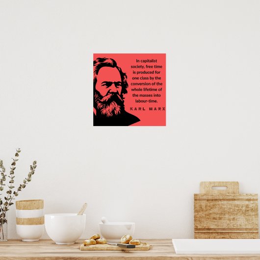 Karl Marx Poster (Keuken)