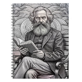 Karl Marx Quote Design - Wees de verandering! Notitieboek