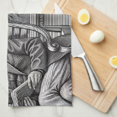 Karl Marx Quote Design - Wees de verandering! Theedoek (Quarter Fold)