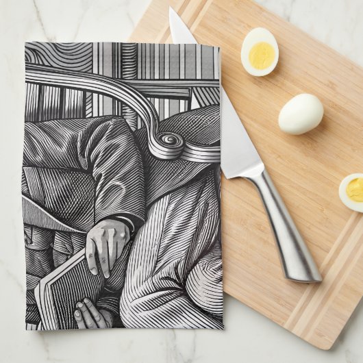 Karl Marx Quote Design - Wees de verandering! Theedoek (Quarter Fold)