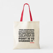 Karl Marx Quote Design - Wees de verandering! Tote Bag (Achterkant)