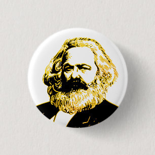 Karl Marx Ronde Button 3,2 Cm