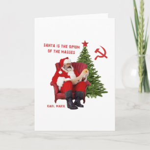 Karl Marx Santa Feestdagen Kaart