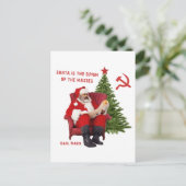 Karl Marx Santa Feestdagenkaart (Staand voorkant)