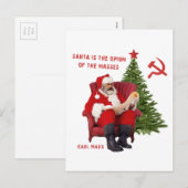 Karl Marx Santa Feestdagenkaart (Voorkant / Achterkant)