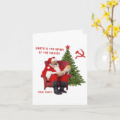 Karl Marx Sinterklaas Kaart (Gele Bloem)
