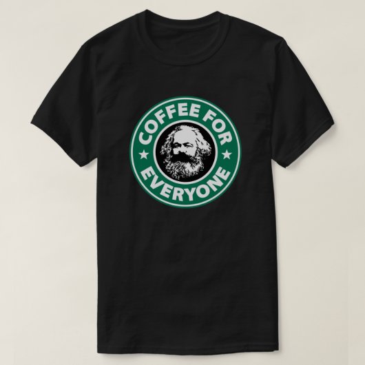 Karl Marx - Socialistische Coffee T-shirt (Design voorkant)