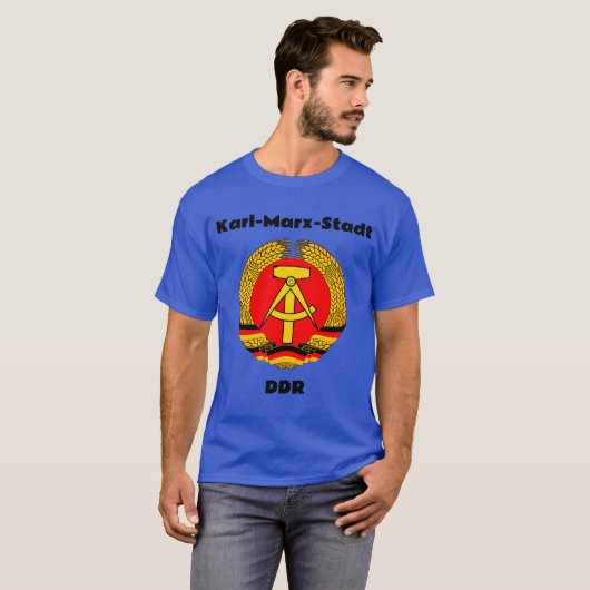 Karl Marx Stadt, DDR, Oost-Duitsland, DDR - Chemni T-shirt (Voorkant volledig)