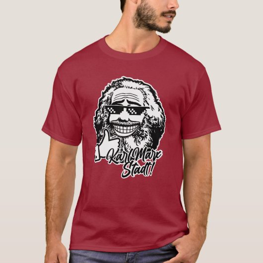 Karl Marx Stadt (tweekleurig) T-shirt (Voorkant)