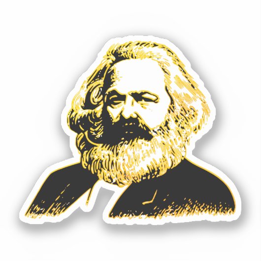 Karl Marx Sticker (Voorkant)