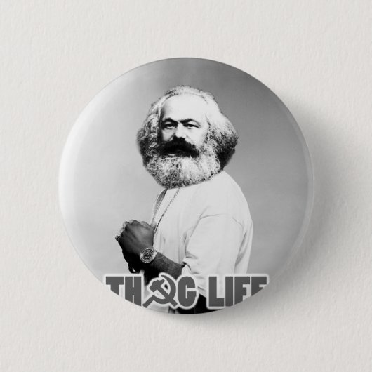 Karl Marx Thug Life Ronde Button 5,7 Cm (Voorkant)