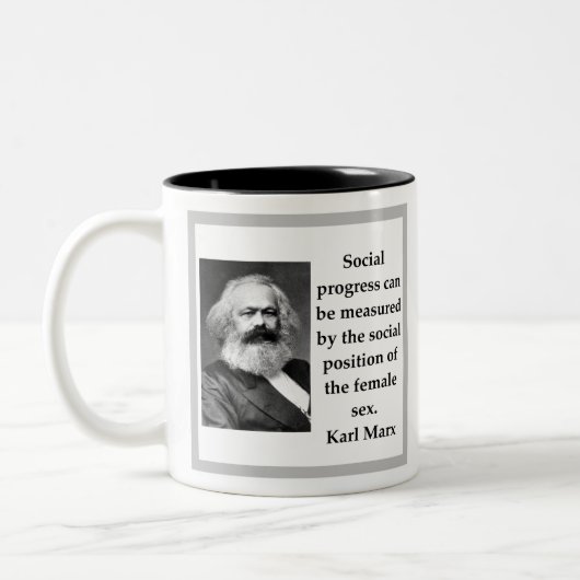 Karl Marx Tweekleurige Koffiemok (Links)