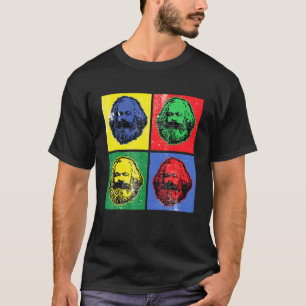 Karl Marx Vintage Retro Pop Kunst voor Socialisme  T-shirt