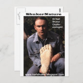 Karl Shuker & bigfoot print cast - ShukerNature Briefkaart (Voorkant / Achterkant)