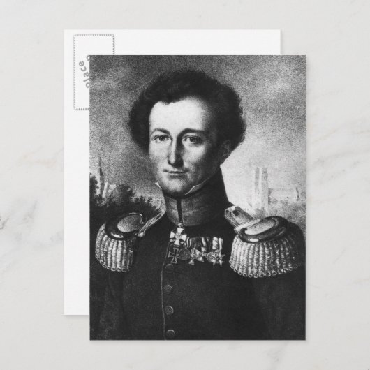 Karl von Clausewitz Briefkaart (Voorkant / Achterkant)