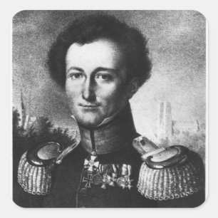 Karl von Clausewitz Vierkante Sticker