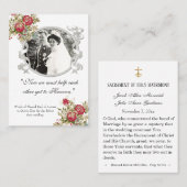 Karl & Zita Katholieke Trouwgebed Kaart Plaatskaartje (Voorkant / Achterkant)