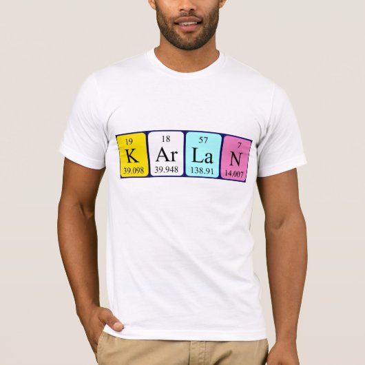 Karlan periodiek shirt van de lijstnaam (Voorkant)