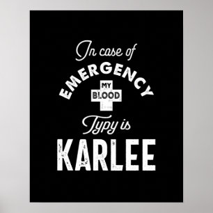 Karlee Persoonlijke naam Birthday Gift Poster