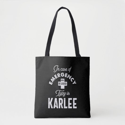 Karlee Persoonlijke naam Birthday Gift Tote Bag (Voorkant)