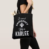 Karlee Persoonlijke naam Birthday Gift Tote Bag (Dichtbij)