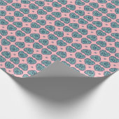 ‘Karlek’ heart pattern gift Wrapping Paper  Cadeaupapier (Hoek)