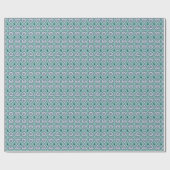 ‘Karlek’ Heartt  gift wrapping Paper (navy, teal) Cadeaupapier (Vlak)