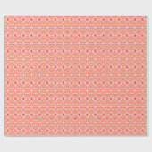 ‘Karlek’ loveheart wrapping paper (pink and red) Cadeaupapier (Vlak)