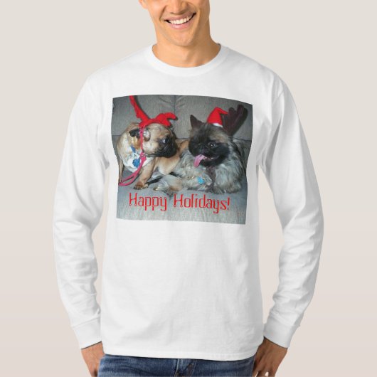 Karli & Bubba, Prettige feestdagen! T-shirt (Voorkant)