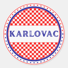 Karlovac City Pride Embleem – Kroatische identitei Ronde Sticker