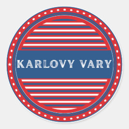 Karlovy Vary City Pride Emblem – Czech Identity Ronde Sticker