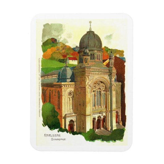 Karlovy Vary (Karlsbad) Synagogue Magneet (Verticaal)