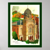 Karlovy Vary (Karlsbad) Synagogue Poster (Voorkant)