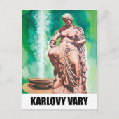 Karlovy Vary spring, damesbeeld, Tsjechische Repub Briefkaart (Voorkant)