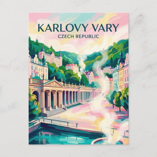 Karlovy Vary Tsjechië Briefkaart (Voorkant)