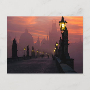 Karlsbrug Praag Briefkaart