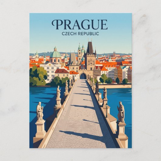 Karlsbrug Tsjechië Briefkaart (Voorkant)