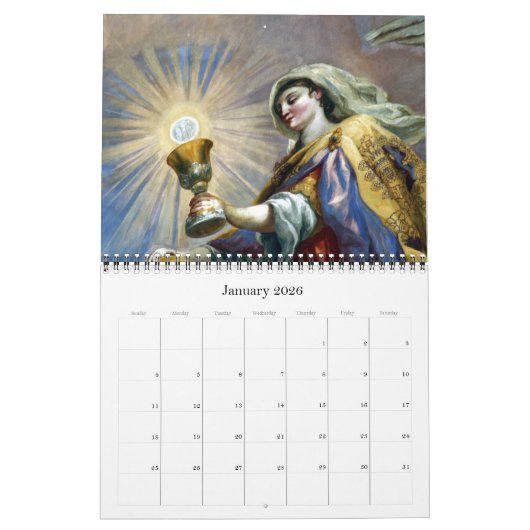 Karlskirche Fresco 2026 Kalender (Jan 2026)