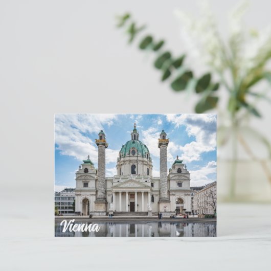 Karlskirche in Wenen, Oostenrijk Briefkaart (Staand voorkant)