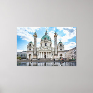 Karlskirche in Wenen, Oostenrijk Canvas Afdruk