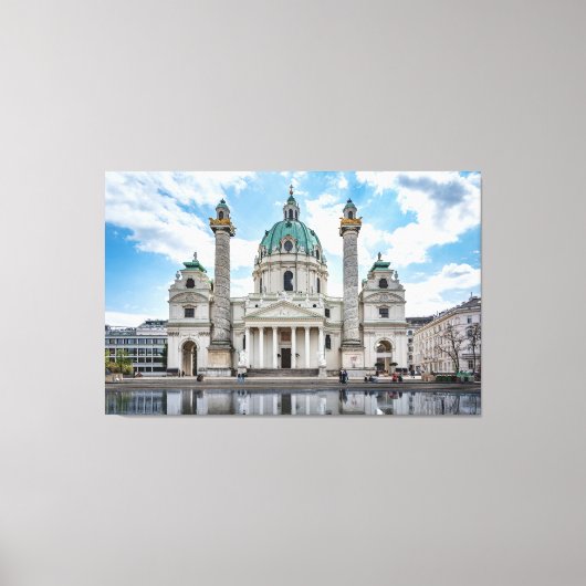 Karlskirche in Wenen, Oostenrijk Canvas Afdruk (Voorkant)