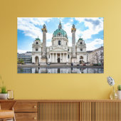 Karlskirche in Wenen, Oostenrijk Canvas Afdruk (Insitu (Woonkamer))